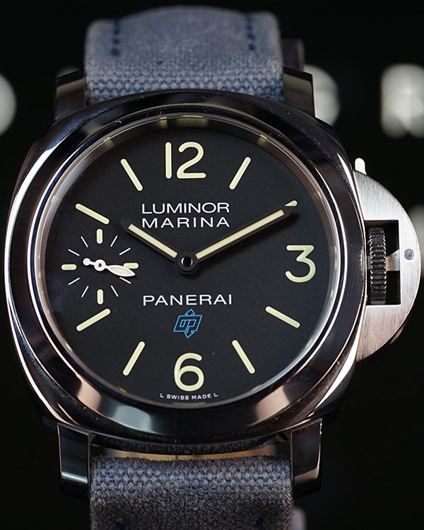 Panerai Luminor Marina 44MM Black Dial Textile Strap (PAM00777)