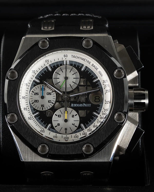 2007 Audemars Piguet Royal Oak Offshore Chrono L.E. "Rubens Barrichello" 44MM Skeleton Dial Leather Strap (26078IO.OO.D001VS.01)