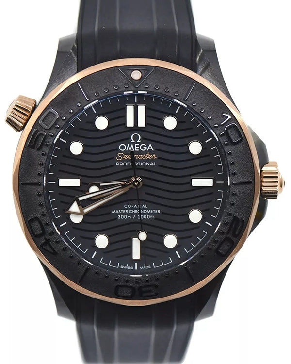 2023 Omega Seamaster Diver 300M 43.5MM Black Dial Rubber Strap (210.62.44.20.01.001)