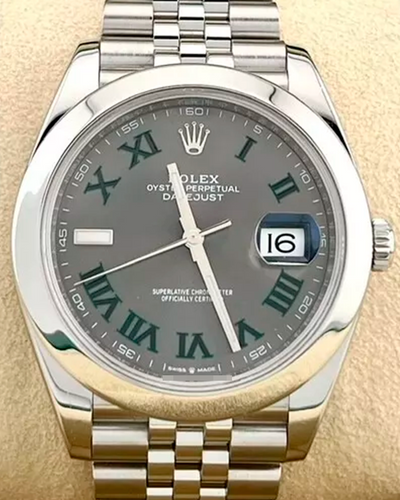 2019 Rolex Datejust "Wimbledon" 41MM Slate Dial Jubilee Bracelet (126300)