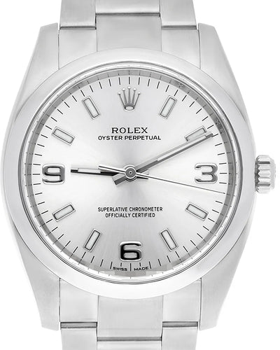 Rolex Oyster Perpetual 34MM Silver Dial Oyster Bracelet (114200)