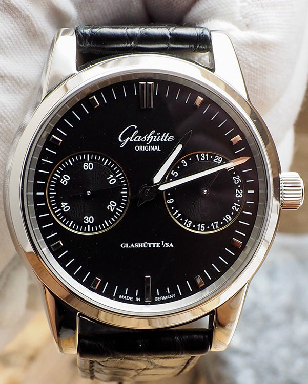 2023 Glashütte Original Senator Hand Date 40MM Black Dial Leather Strap (1-39-58-01-02)