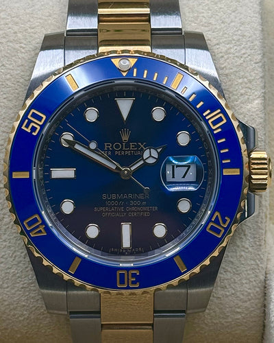 2016 Rolex Submariner Date "Bluesy" 40MM Blue Dial Two-Tone Oyster Bracelet (116613LB)