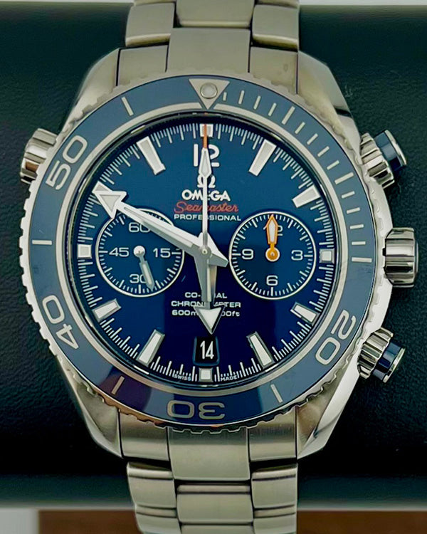 No Reserve - 2018 Omega Seamaster Planet Ocean 600M 45.5MM Blue Dial Titanium Bracelet (232.90.46.51.03.001)