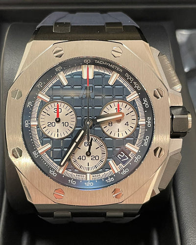 Audemars Piguet Royal Oak Offshore Chronograph 43MM Blue Dial Rubber Strap (26420TI.OO.A027CA.01)