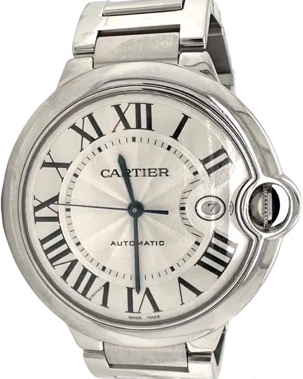 Cartier Ballon Bleu De Cartier 42MM Silver Dial Steel Bracelet (W69012Z4)