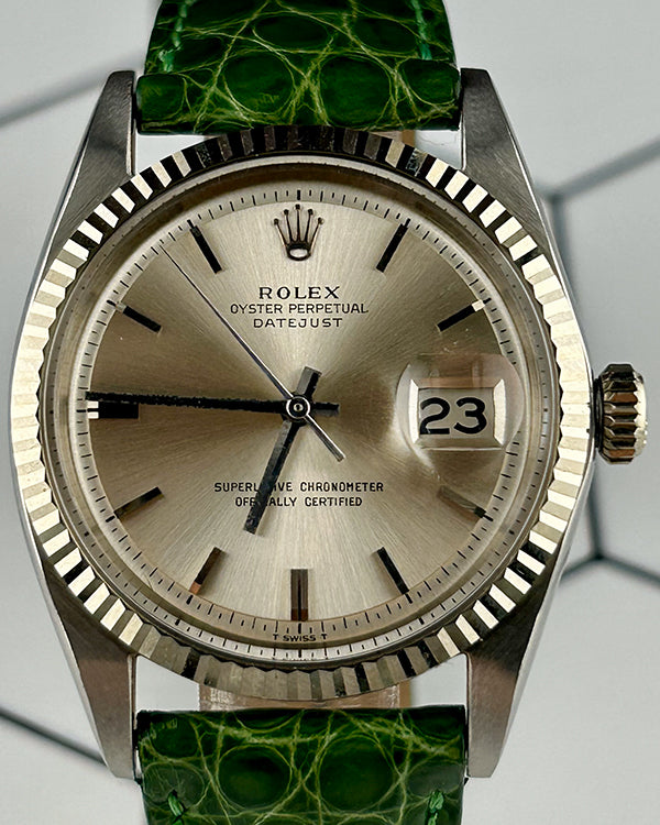 Rolex Datejust 36MM Champagne Dial Aftermarket Leather Strap (1601)