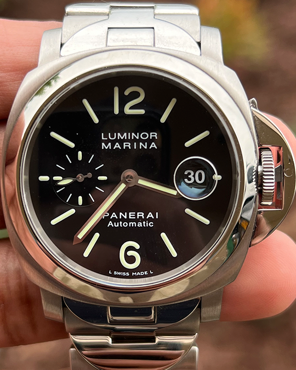 Panerai Luminor Marina 44MM Black Dial Steel Bracelet (PAM00299)