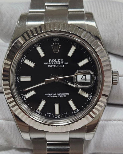 Rolex Datejust II 41MM Black Dial Oyster Bracelet (116334)