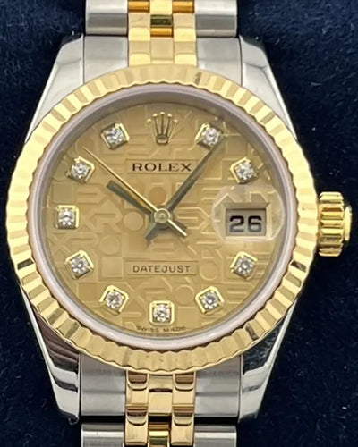 Rolex Lady-Datejust 26MM Champagne Dial Two-Tone Bracelet (179173)