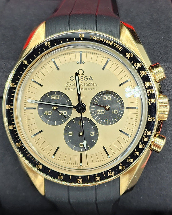 2023 Omega Speedmaster Professional Moonwatch 42MM Champagne Dial Rubber Strap (310.62.42.50.99.001)