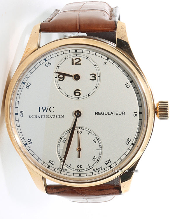 IWC Schaffhausen Portuguese 43MM Silver Dial Leather Strap (IW544402)