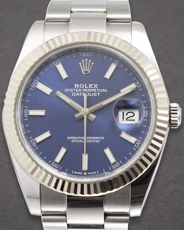 2019 Rolex Datejust 41MM Blue Dial Oyster Bracelet (126334)