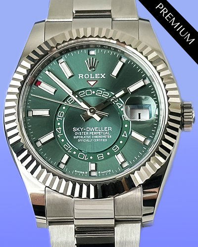 2024 Rolex Sky-Dweller 42MM Mint Green Dial Oyster Bracelet (336934)