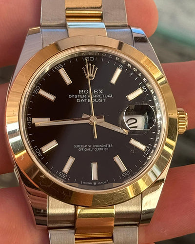 Rolex Datejust 41MM Black Dial Two-Tone Oyster Bracelet (126303)