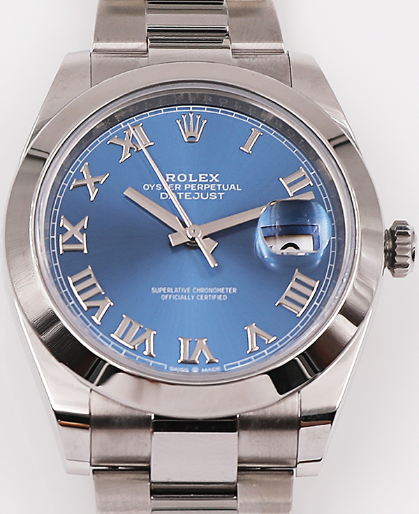 2024 Rolex Datejust 41MM Bright Blue Dial Oyster Bracelet (126300)