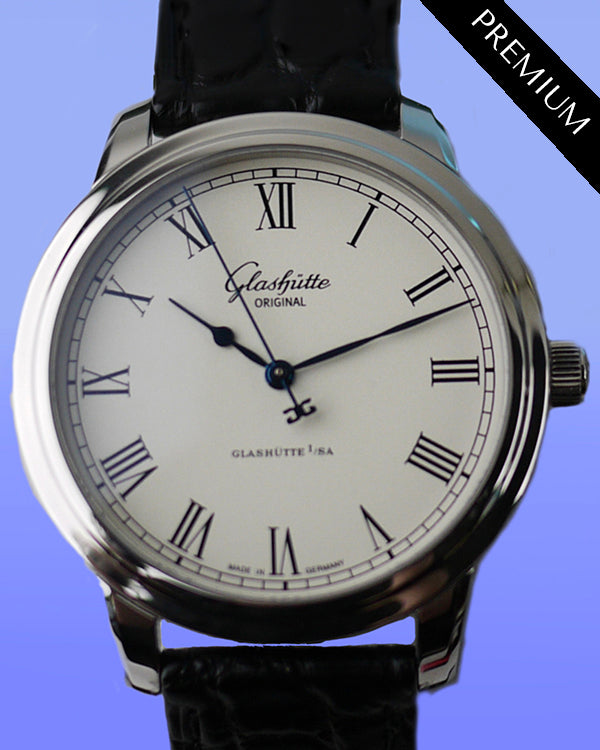 Glashütte Original Senator Automatic 40MM Silver Dial Leather Strap (1-39-59-01-02-04)