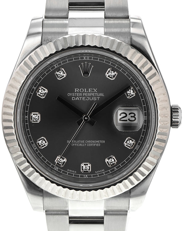 2017 Rolex Datejust ll 41MM Rhodium Dial Oyster Bracelet (116334)