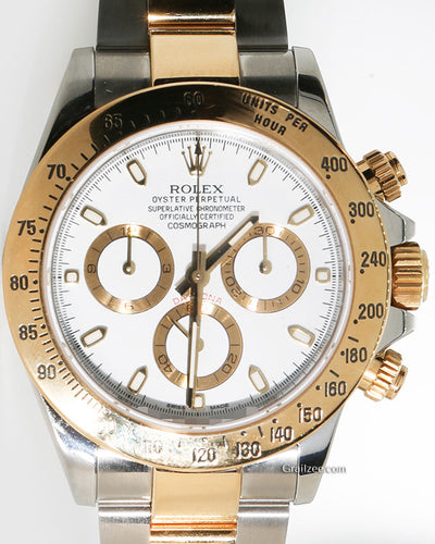 Rolex Cosmograph Daytona 40MM White Dial Two-Tone Oyster Bracelet (116503)