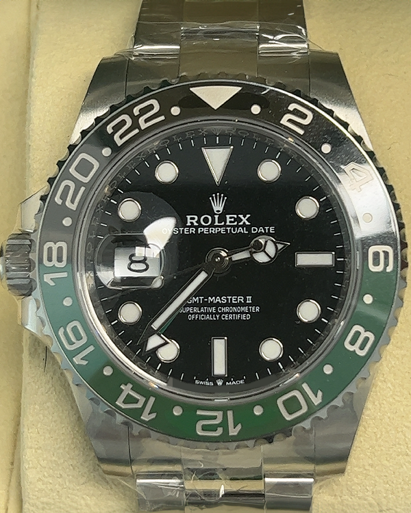 2023 Rolex GMT-Master II "Sprite" 40MM Black Dial Oyster Bracelet (126720VTNR)