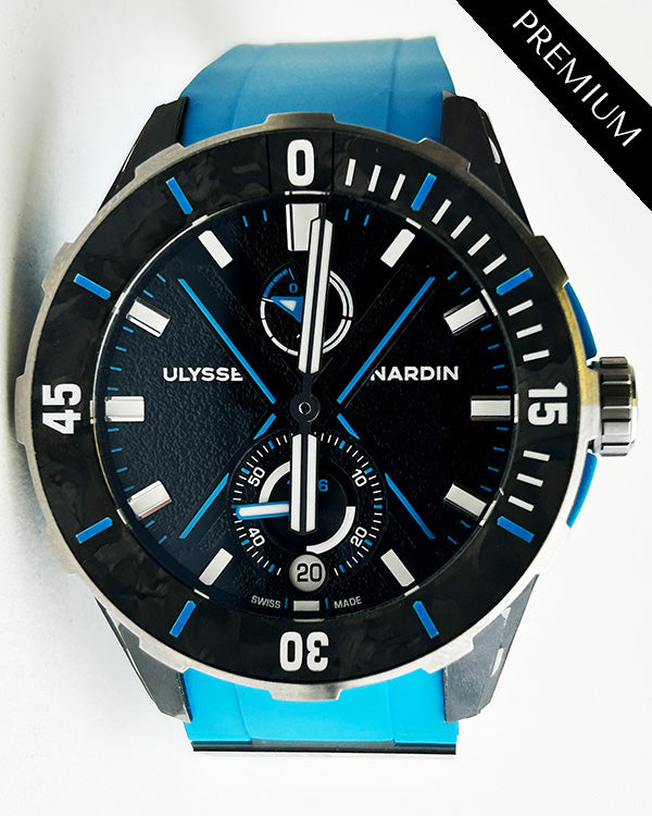 2024 Ulysse Nardin Diver "NET Azure" 44MM Black Dial Rubber Strap (1183-170-2B)