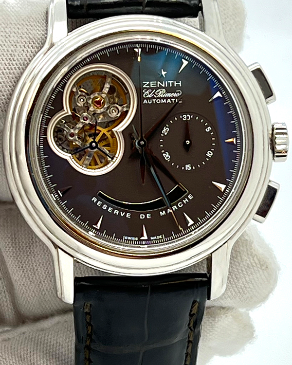 2011 Zenith El Primero Chronomaster 40MM Brown Dial Leather Strap (03.0240.4021)