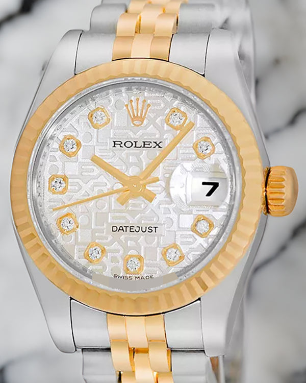 Rolex Lady-Datejust 26MM Silver Dial Two-Tone Jubilee Bracelet (179173)