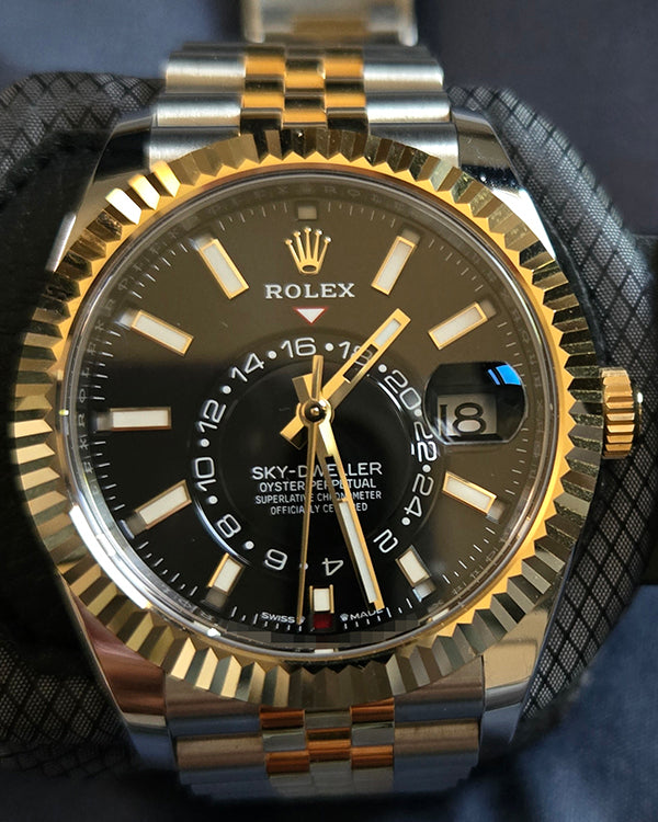 2023 Rolex Sky-Dweller 42MM Black Dial Two-Tone Jubilee Bracelet (336933)