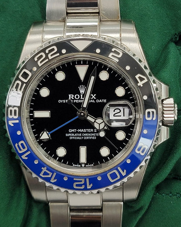 2022 Rolex GMT-Master II "Batman" 40MM Black Dial Oyster Bracelet (126710BLNR)