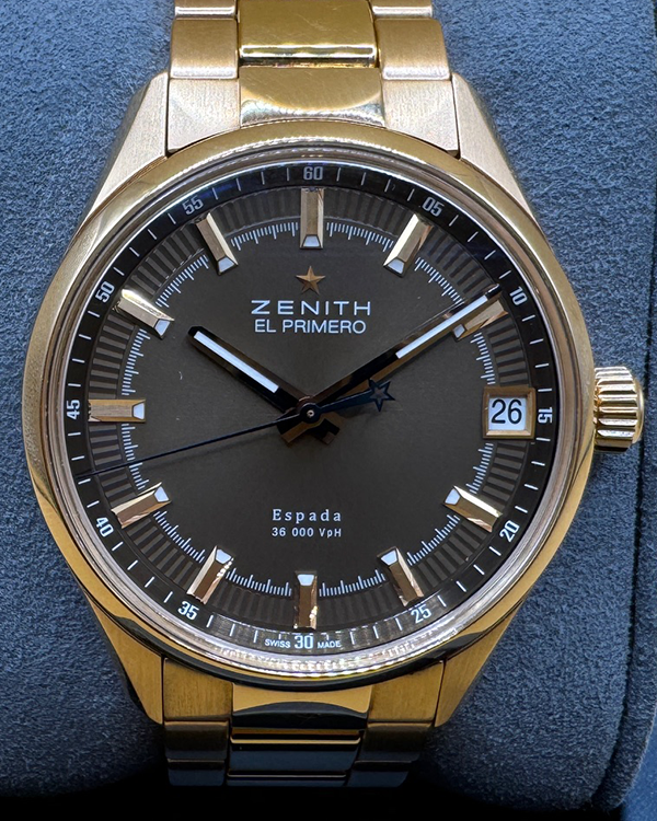 2015 Zenith El Primero Espada 40MM Rose Gold Brown Dial (18.2170.4650/75.M2170)