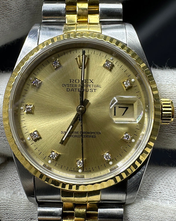 1987 (L Serial) Rolex Datejust 36MM Champagne Dial Two-Tone Jubilee Bracelet (16233G)