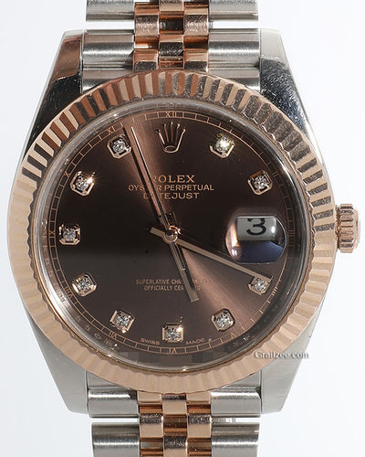 2016 Rolex Datejust 41MM Chocolate Dial Two-Tone Jubilee Bracelet (126331)