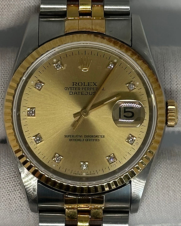 Rolex Datejust 36MM Champagne Dial Two-Tone Jubilee Bracelet (16233G)