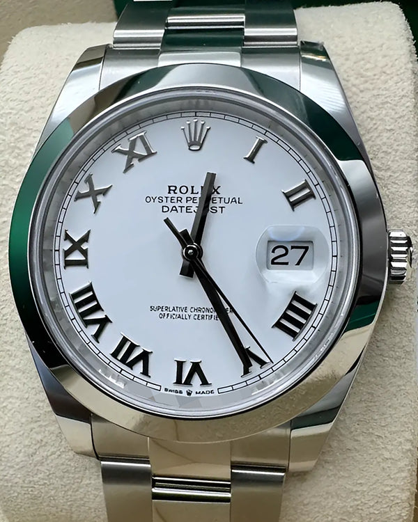 2024 Rolex Datejust 41MM White Dial Oyster Bracelet (126300)