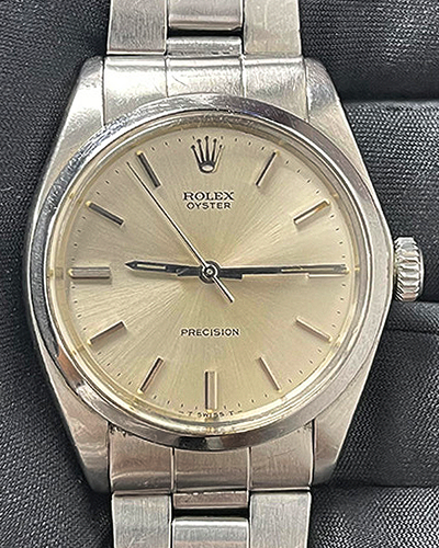 Rolex Oyster Precision 34MM Silver Dial Oyster Bracelet (6694)