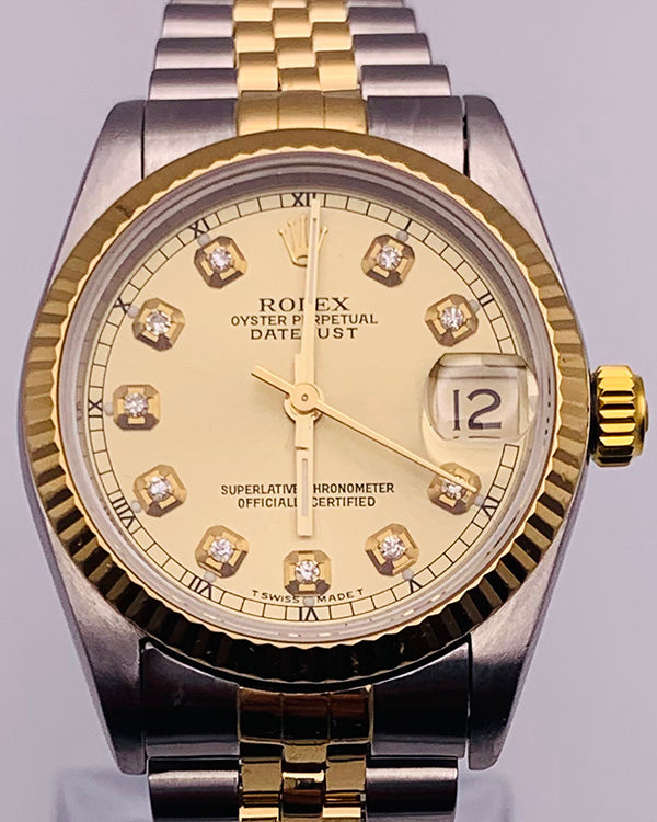 1995 Rolex Datejust 31MM Champagne Dial Two Tone Jubilee Bracelet (68273)