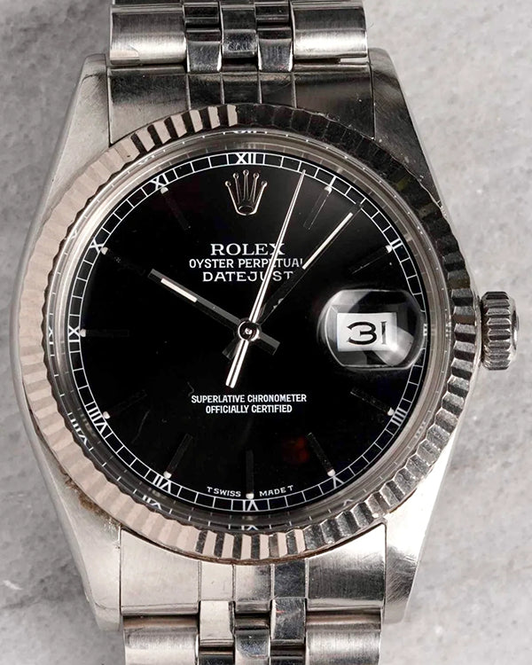 Rolex Datejust 36MM Black Dial Jubilee Bracelet (16014)