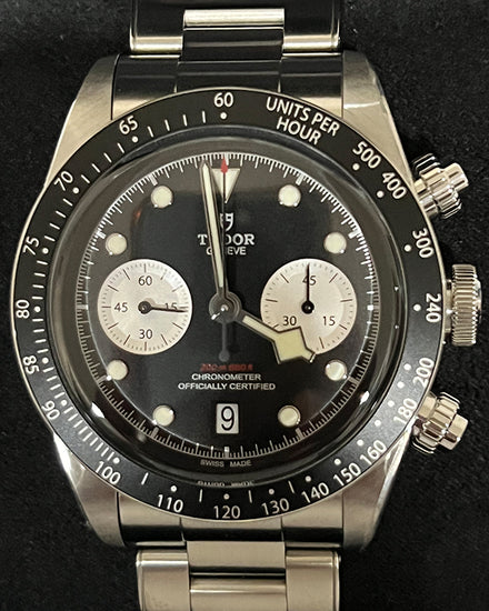 2021 Tudor Black Bay Chrono 41MM Black Dial Steel Bracelet (79360N)