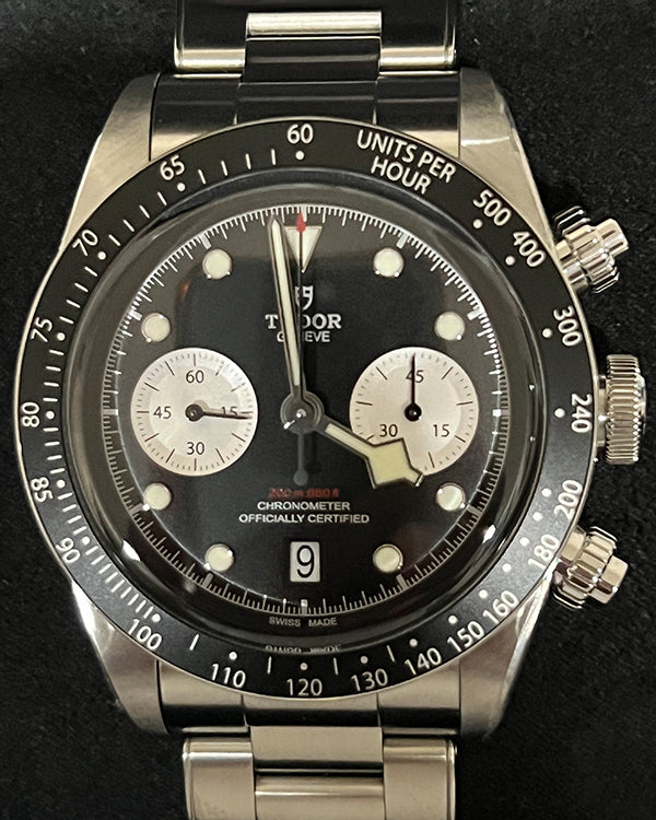 2021 Tudor Black Bay Chrono 41MM Black Dial Steel Bracelet (79360N)