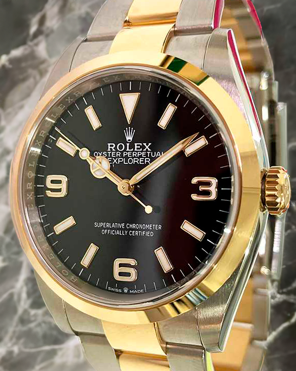 2023 Rolex Explorer 36MM Black Dial Two-Tone Oyster Bracelet (124273)