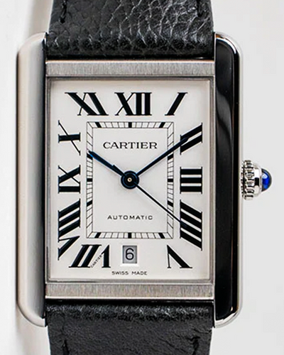 2020 Cartier Tank Solo XL 31MM White Dial Leather Strap (WSTA0029)