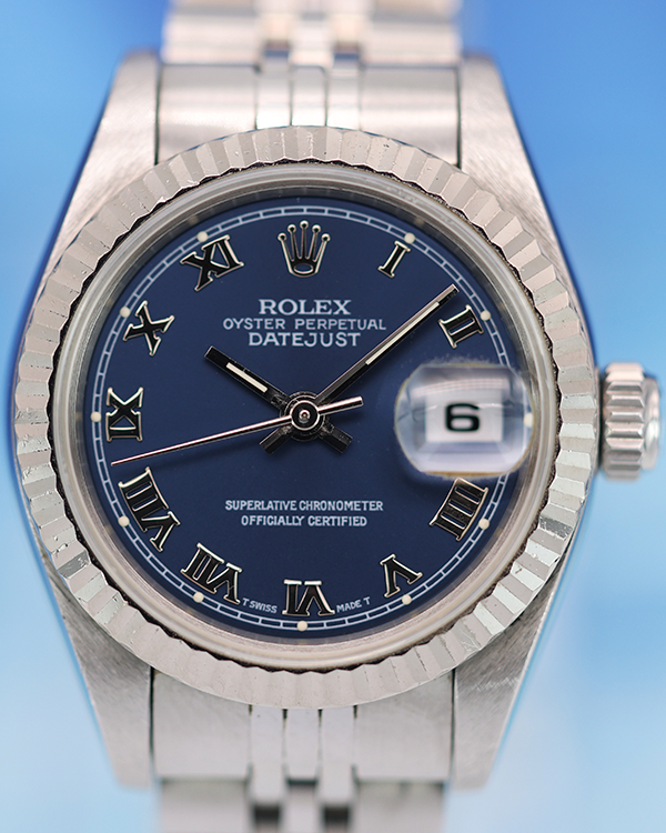 1997 Rolex Lady-Datejust 26MM Blue Dial Jubilee Steel Bracelet (69174)