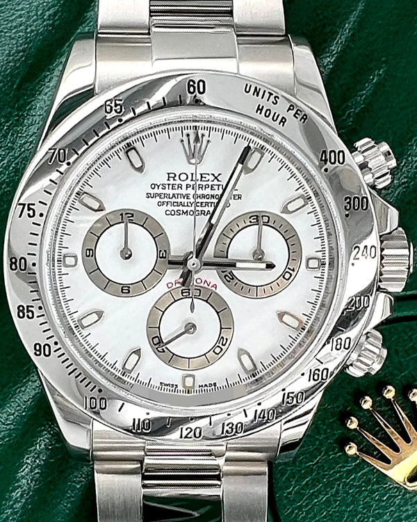 Rolex Cosmograph Daytona 40MM White Dial Steel Bracelet (116520)