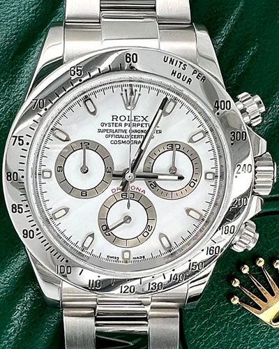 Rolex Cosmograph Daytona 40MM White Dial Steel Bracelet (116520)