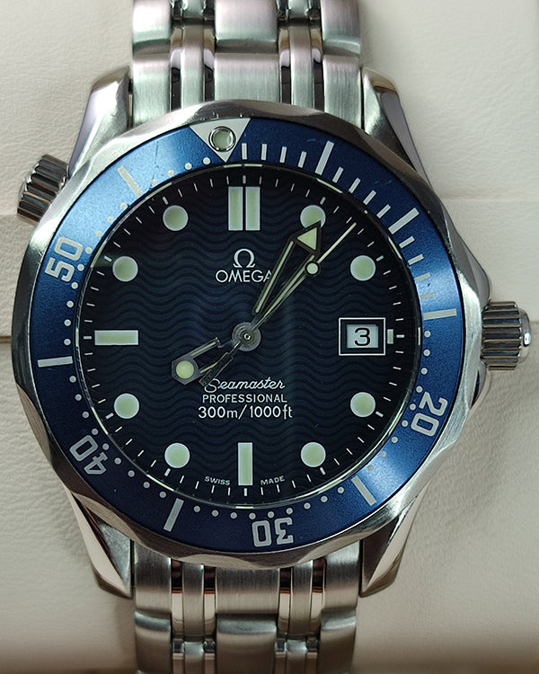 1998 Omega Seamaster Diver 300M Quartz 36.25MM Blue Dial Steel Bracelet (2561.80)