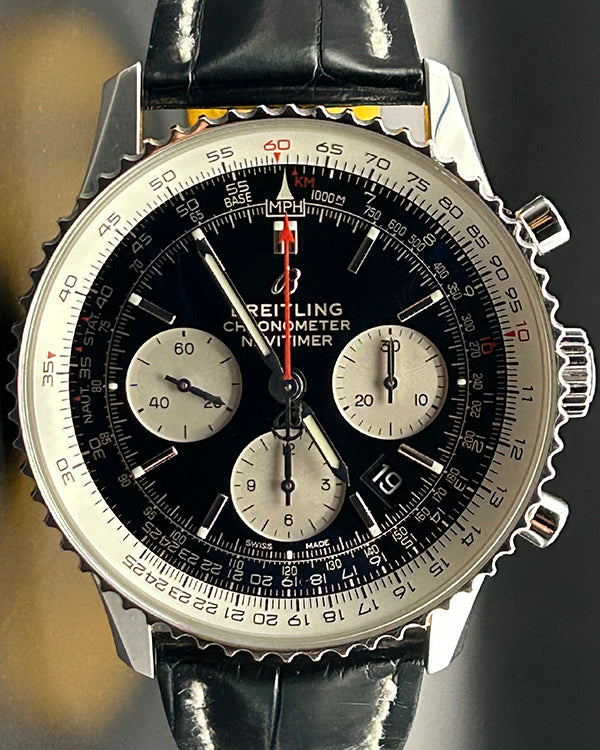 2021 Breitling Navitimer 01 B01 43MM Black Dial Leather Strap (AB0121)