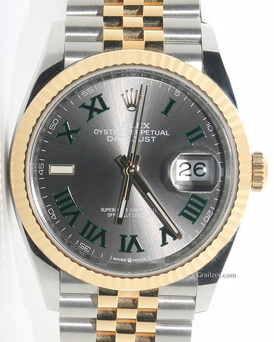 2023 Rolex Datejust "Wimbledon" 41MM Slate Dial Two-Tone Jubilee Bracelet (126333)