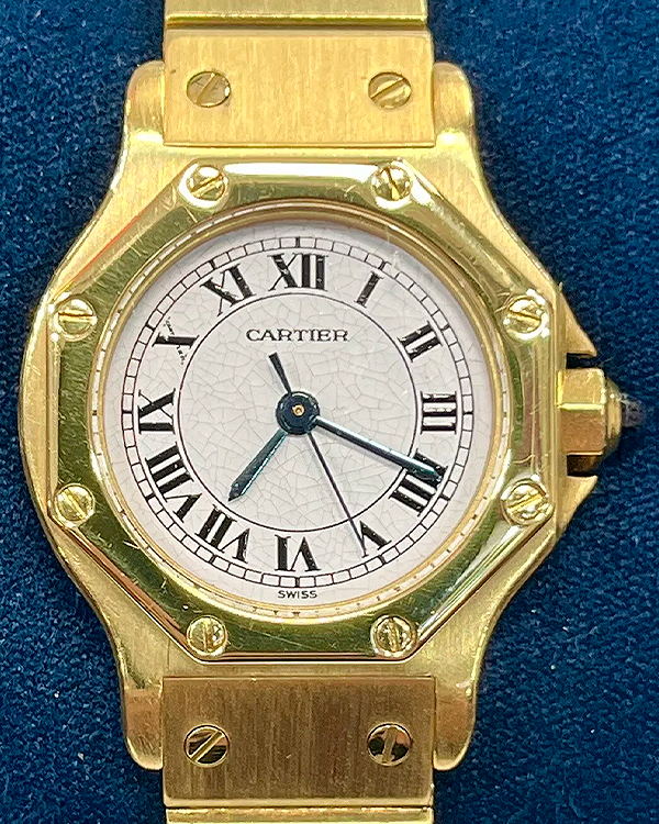 Cartier santos octagon gold best sale