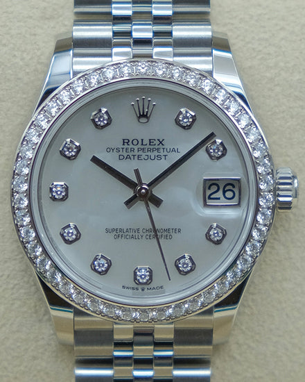 2024 Rolex Datejust 31MM Mother Of Pearl Dial Oyster Bracelet (278384RBR)