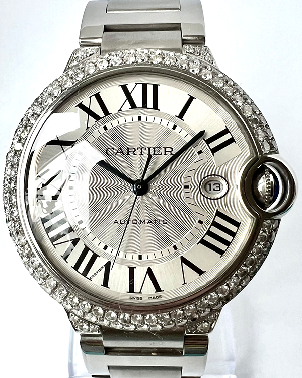 Cartier Ballon Bleu de Cartier 42MM Silver Dial Steel Bracelet (3765)